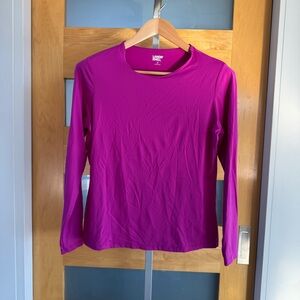 Lands' End Women's Vibrant Magenta Long Sleeve Top